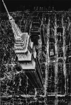 King of the Night, silkscreen,    31 3/4 x 21 1/2"