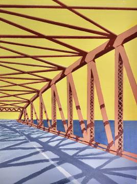 Craig's Bridge II, acrylic on panel, 12 x 9"
