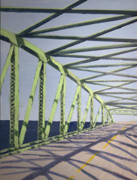 Craig's Bridge I, acrylic on panel, 12 x 9"